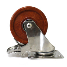 4 inch medium duty plate  stainless steel heat resisting casters with brake